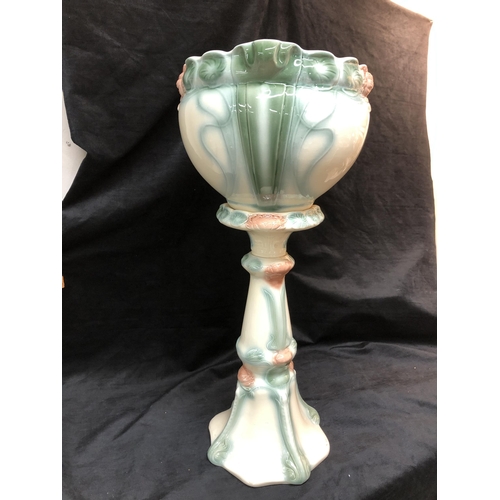 8 - Tall pottery jardinier 88cm high