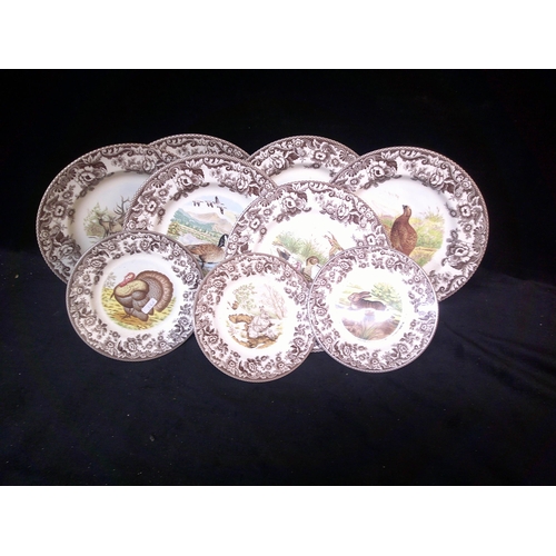 13 - Nine Spode wildlife plates