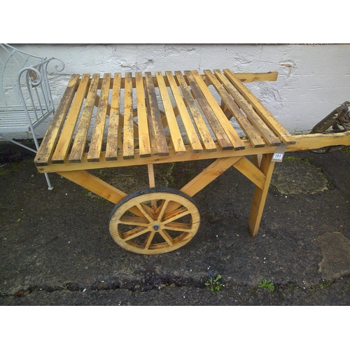 191 - Wooden garden flower cart