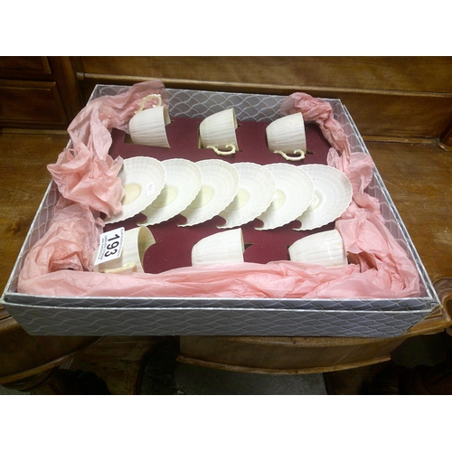 193 - Belleek 12 piece coffee set