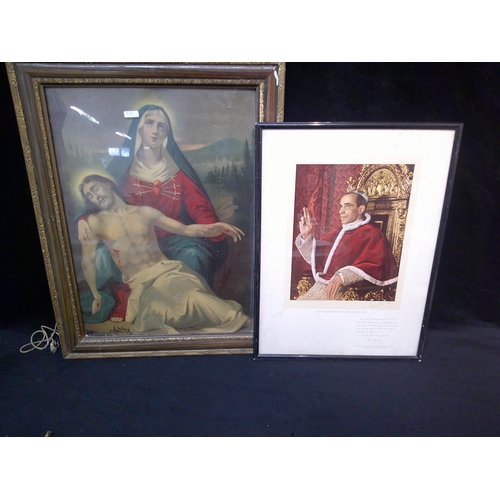 22 - Two religious pictures 60cm X 46cm & 50cm X 37cm