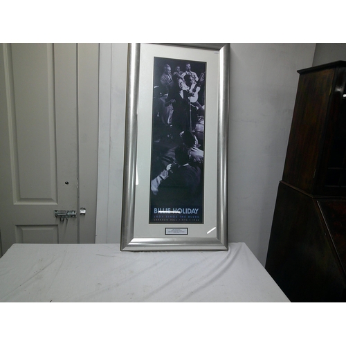 51 - Large framed Billie Holiday picture 115cm X 55cm