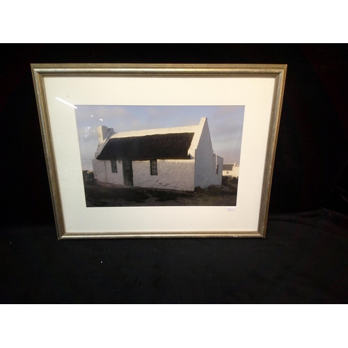 53 - Framed limited edition picture of a thatched cottage by Gail McGowan 64cm X 51cm