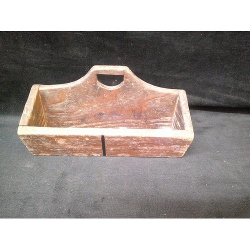 105 - Irish pine cutlery tray