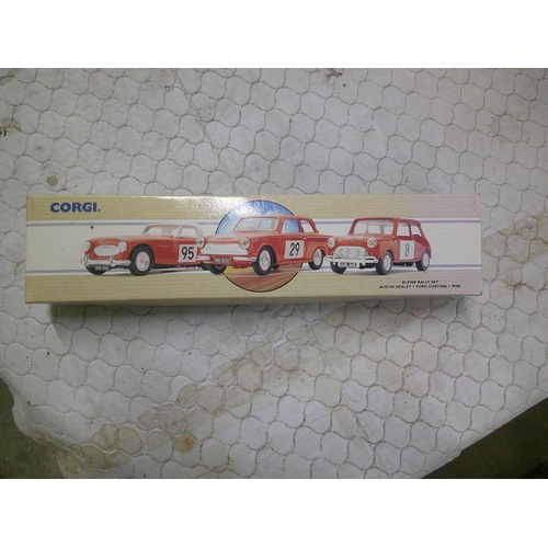 108 - Limited edition 'Corgi' diecast Alpine rally set 1993