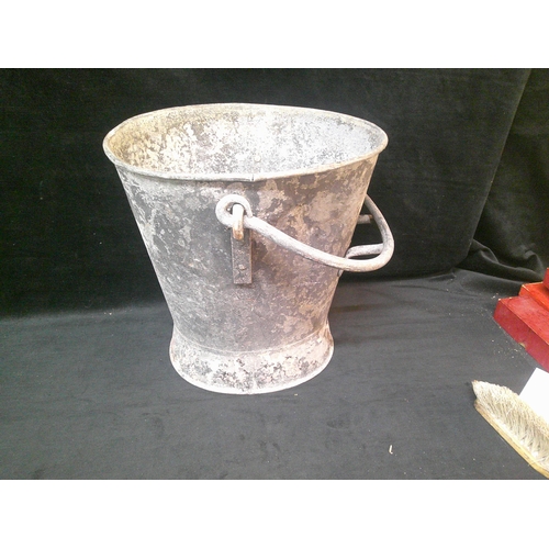 73 - Large heavy galvanised bucket 44ccm high