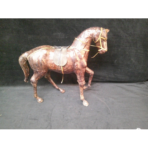 88 - Large leather horse 49cm high