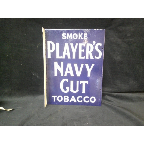 150 - Player's navy cut tobacco double sided sign 51cm X 38cm