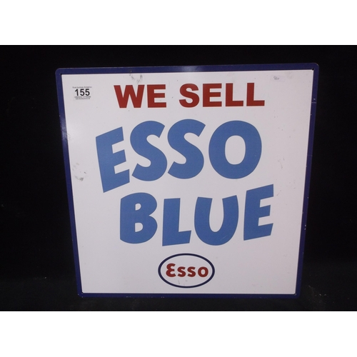 155 - Esso Blue tinplate sign 46cm square