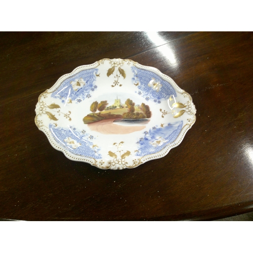 178 - Coloured side plate 29cm across