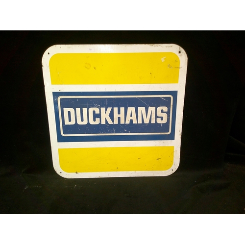 75 - Original Duckhams oil sign 50cm square