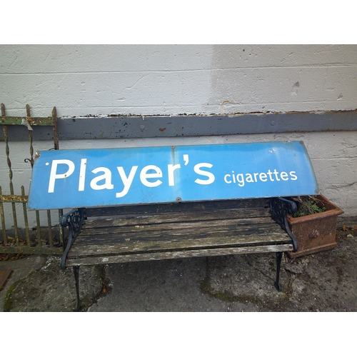 104 - Original enamel sign Players cigarettes 168cm X 40cm