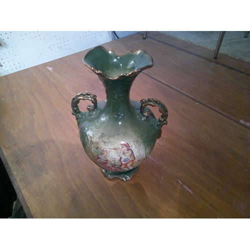 33 - Green pottery vase