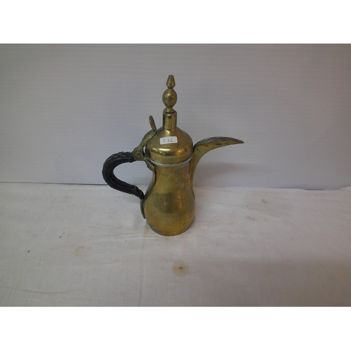 111 - Brass kettle 28cmH