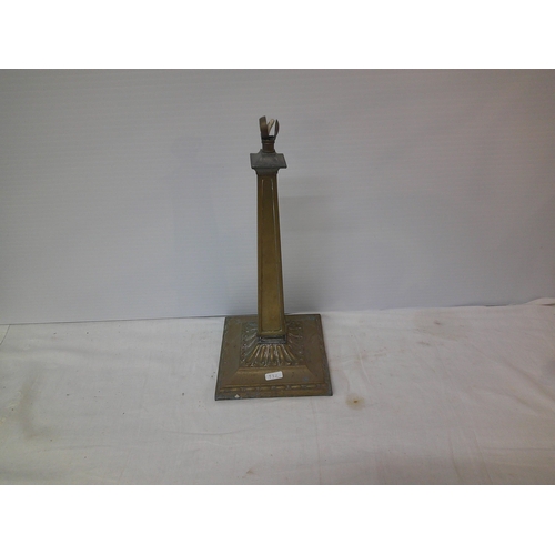 114 - Brass lamp stand 38cmH