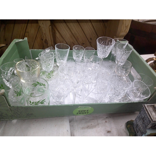 129 - Large lot of cut crystal glasses