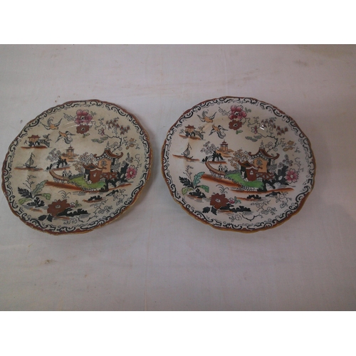 144 - Two oriental plaques each 18cmD