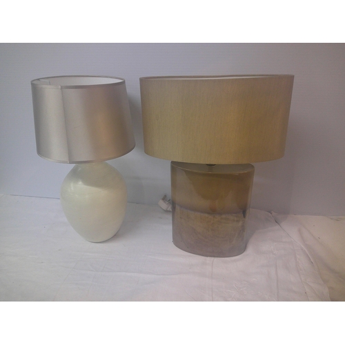 165 - Two tall modern table lamps each 54cmH