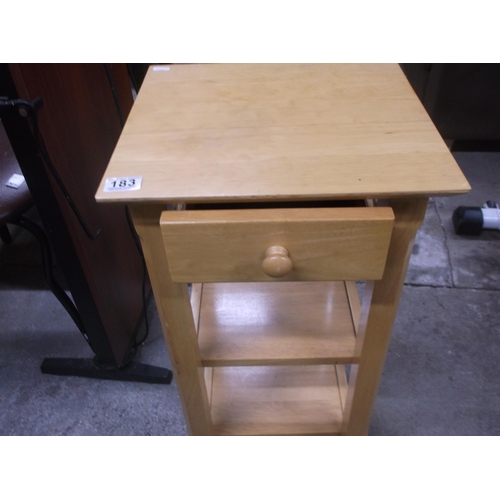 183 - Small pine table with drawer 38cm X 36cmX 74cmH