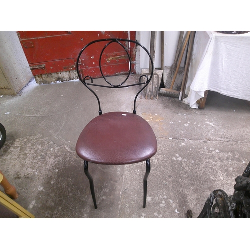 184 - Metal framed single chair