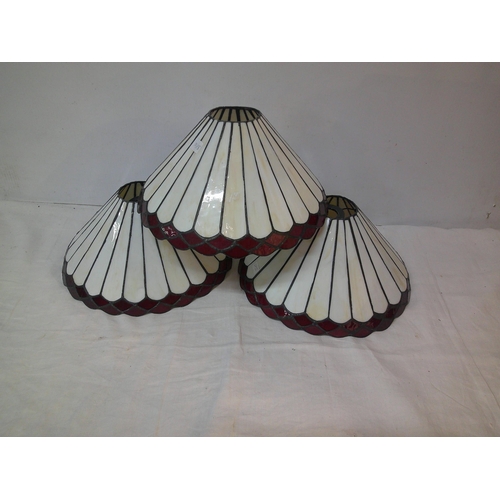 21 - Three Tiffany lamp shades 29cmD