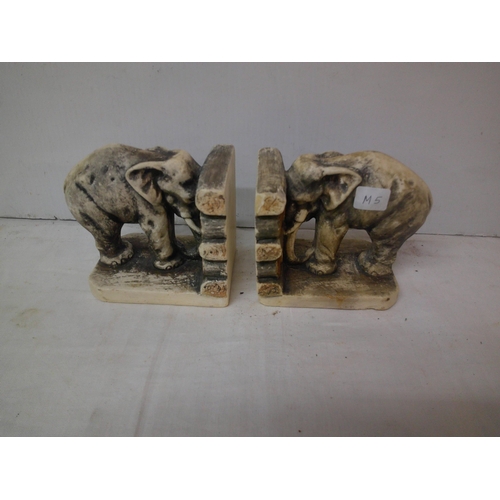 22 - Pair of Elephant bookends each 11cmW X 11cmH