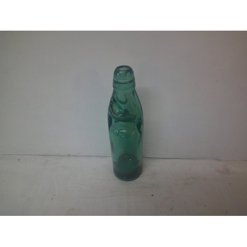 29 - Green glass bottle 24cmH