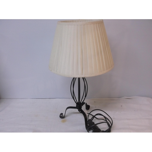 4 - Metal framed table lamp 52cmH