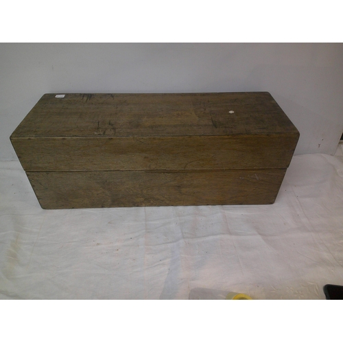 44 - A wooden box 61cm X 22cm X 23cm