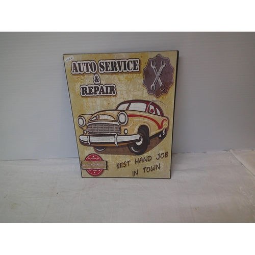 59 - Auto Service tinplate sign 40cm X 30cm