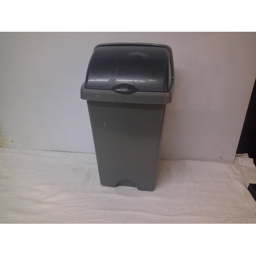 6 - Plastic flip waste bin 53cmH