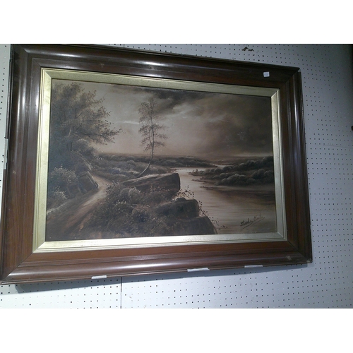 69 - A large framed Victorian picture 96cm X 70cm overall