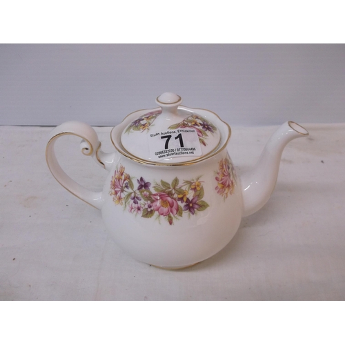 71 - A Colclough bone china teapot