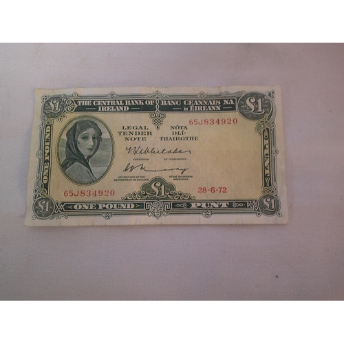 109 - Lady Lavery £1 note 28-6-72