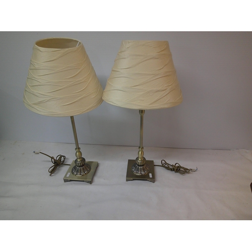 138 - A pair of modern table lamps each 59cmH