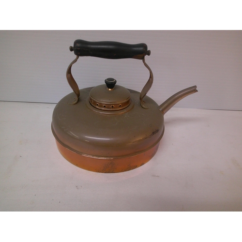 160 - Copper kettle 23cmD X 21cmH