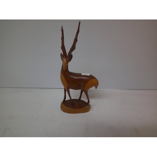 162 - Hardwood deer 31cmH