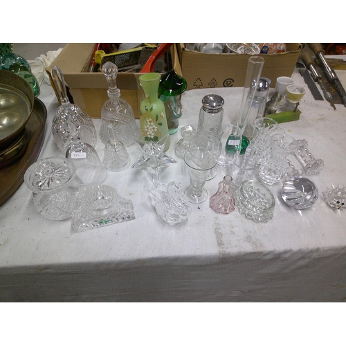 166 - Large lot of crystal glass items