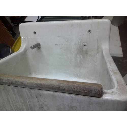 17 - A high back Belfast sink 52cm X 38cm X 38cmH