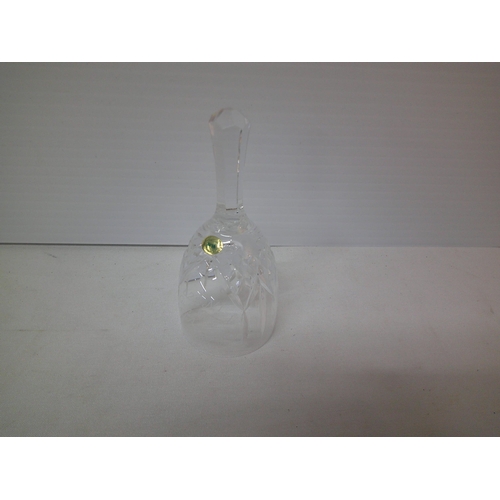 171 - Tyrone crystal glass bell 15cmH