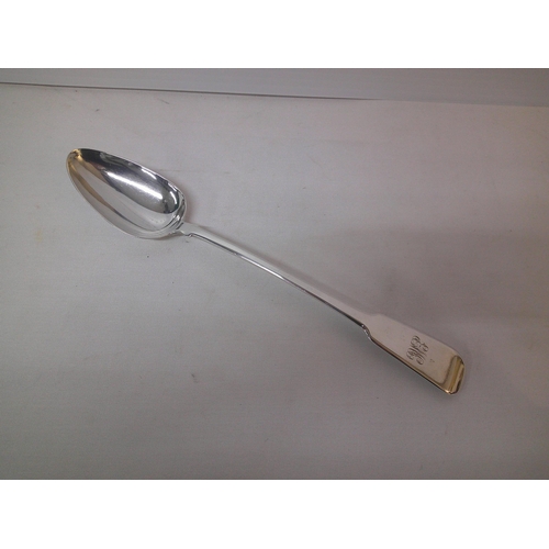 190 - Large Georgian silver serving spoon London 33cmL