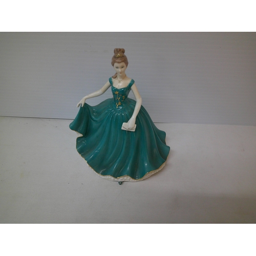 198 - Leonardo collection bone china figurine by Annie Rowe 22cmH