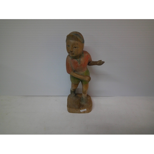 229 - Tall wooden figurine 32cmH