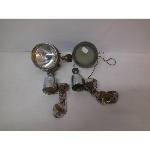 29 - Two vintage bicycle lamps