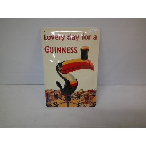 34 - Small Guinness tinplate sign 30cm X 20cm