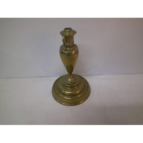 44 - Brass oil lamp stand 30cmH