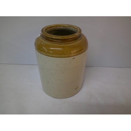 45 - A stoneware jar 27cmH X 18.5cmD