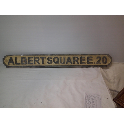 65 - Long Albert Square sign 122cm