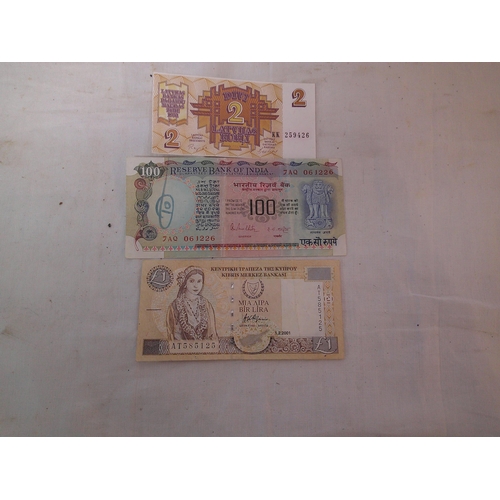 80 - Three foreign bank notes