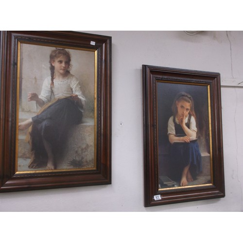 52 - Two framed oil paintings each 74cm X 52cm